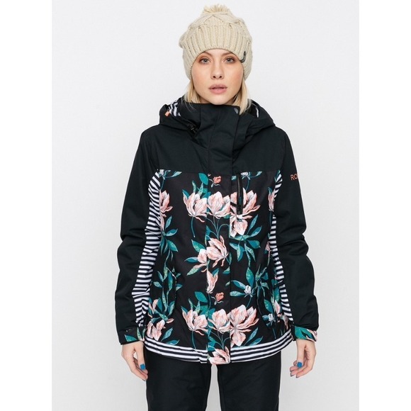 Roxy Jackets & Blazers - Roxy Jetty Block Jacket Women's Small True Black Tropical Day Snowboard DryRide